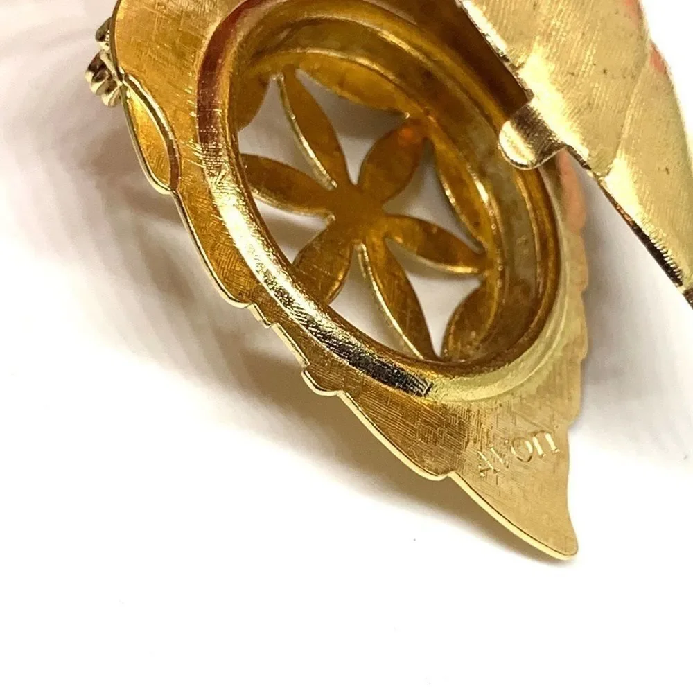 VINTAGE⚜️AVON Locket Keepsake Leaf Brooch